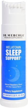 Dr. Mercola, Melatonin Sleep Support, Raspberry Flavor.85 fl oz (25 ml) ,Herb-sa