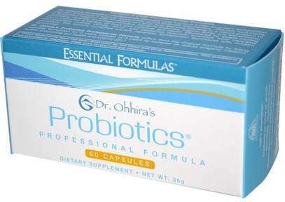 Dr. Ohhiras, Essential Formulas Inc., Probiotics, Professional Formula, 60 Capsules ,المكملات الغذائية، البروبيوتيك، استقرت البروبيوتيك