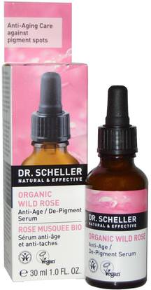Dr. Scheller, Anti-Age/De-Pigment Serum, Organic Wild Rose, 1.0 fl oz (30 ml) ,الجمال، مكافحة الشيخوخة، العناية بالوجه، الكريمات المستحضرات، الأمصال