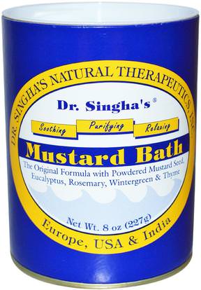 Dr. Singhas, Mustard Bath, 8 oz (227 g) ,حمام، الجمال، طين، حمام، أخفى وجهه