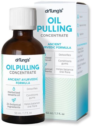 Dr. Tungs, Oil Pulling Concentrate, Ancient Ayurvedic Formula, 1.7 fl oz (50 ml) ,حمام، الجمال، عن طريق الفم، الأسنان، كير