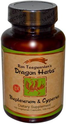 Dragon Herbs, Bupleurum & Cyperus, 500 mg, 100 Veggie Caps ,المكملات الغذائية، والألياف، بلوبوروم