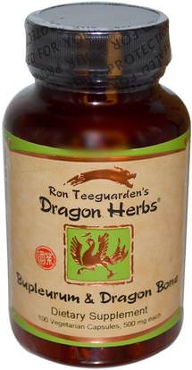Dragon Herbs, Bupleurum & Dragon Bone, 500 mg, 100 Veggie Caps ,المكملات الغذائية، والألياف، بلوبوروم
