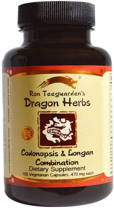 Dragon Herbs, Codonopsis & Longan Combination, 470 mg, 100 Veggie Caps ,المكملات الغذائية، أدابتوغن