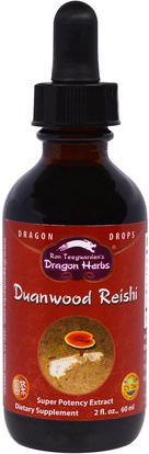 Dragon Herbs, Duanwood Reishi, 2 fl oz (60 ml) ,المكملات الغذائية، أدابتوغين، الفطر الطبية، الفطر ريشي