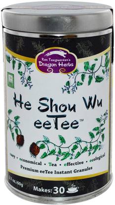 Dragon Herbs, He Shou Wu eeTee, 2.1 oz (60 g) ,الطعام، شاي الأعشاب، الشعر، فروة الرأس، فو تي (هو شو وو)