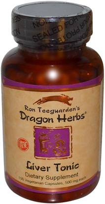 Dragon Herbs, Liver Tonic, 500 mg, 100 Veggie Caps ,والمكملات الغذائية، ومنتجات الكبد