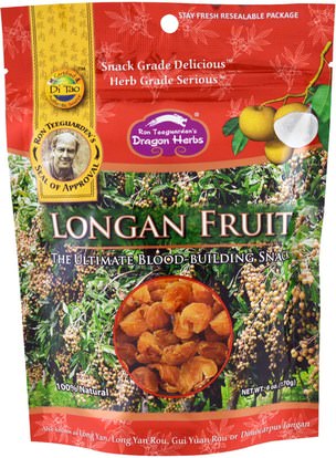 Dragon Herbs, Longan Fruit, 6 oz (170 g) ,الغذاء، مقتطفات الفاكهة المجففة، سوبر الفواكه