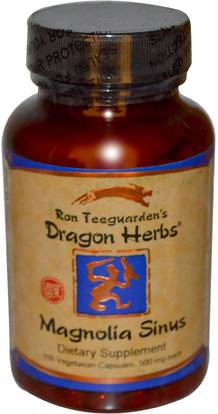 Dragon Herbs, Magnolia Sinus, 500 mg, 100 Veggie Caps ,والصحة، والحساسية، والحساسية