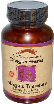 Dragon Herbs, Magus Treasure, 500 mg, 100 Veggie Caps ,الصحة، المرأة