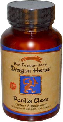 Dragon Herbs, Perilla Clear, 450 mg, 60 Veggie Caps ,والصحة، والحساسية، والحساسية، والرئة والقصبات الهوائية