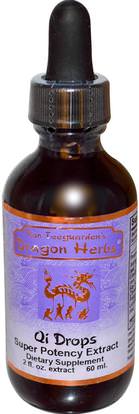 Dragon Herbs, Qi Drops, Super Potency Extract, 2 fl oz (60 ml) ,والصحة، والطاقة