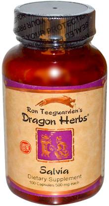 Dragon Herbs, Salvia, 500 mg, 100 Capsules ,الصحة