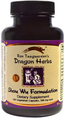 Dragon Herbs, Shou Wu Formulation, 500 mg, 100 Veggie Caps ,حمام، الجمال، الشعر، فروة الرأس، فو تي (انه شو وو)