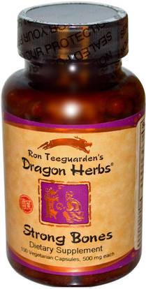 Dragon Herbs, Strong Bones, 500 mg, 100 Veggie Caps ,الصحة، العظام، هشاشة العظام