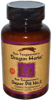 Dragon Herbs, Super Pill No. 2, 420 mg Each, 60 Veggie Caps ,والصحة، والانفلونزا الباردة والفيروسية، ونظام المناعة