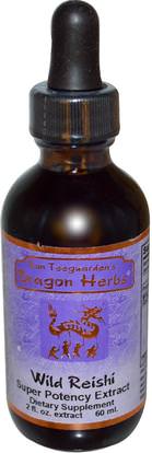 Dragon Herbs, Wild Reishi, Super Potency Extract, 2 fl oz (60 ml) ,المكملات الغذائية، أدابتوغين، الفطر الطبية، الفطر ريشي