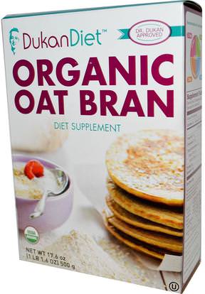 Dukan Diet, Organic Oat Bran, 17.6 oz (500 g) ,المكملات الغذائية، الألياف، نخالة الشوفان، الطعام، الخبز البنود
