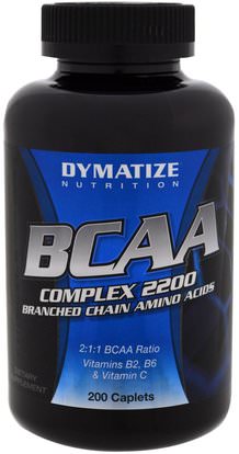 Dymatize Nutrition, BCAA Complex 2200, Branched Chain Amino Acids, 200 Caplets ,المكملات الغذائية، والأحماض الأمينية، بكا (متفرعة سلسلة الأحماض الأمينية)