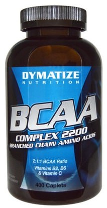Dymatize Nutrition, BCAA Complex 2200, Branched Chain Amino Acids, 400 Caplets ,المكملات الغذائية، والأحماض الأمينية، بكا (متفرعة سلسلة الأحماض الأمينية)