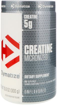 Dymatize Nutrition, Creatine Micronized, Unflavored, 10.6 oz (300 g) ,الرياضة، الكرياتين