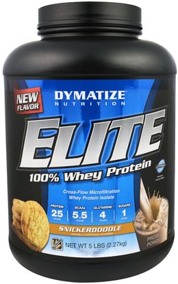 Dymatize Nutrition, Elite 100% Whey Protein Powder, Snickerdoodle, 5 lbs (2.27 oz) ,والرياضة، والعضلات