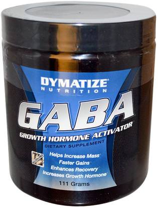 Dymatize Nutrition, GABA, Growth Hormone Activator, 111 g ,المكملات الغذائية، غابا (حمض غاما أمينوبوتيريك)، الرياضة