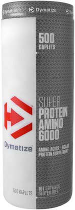 Dymatize Nutrition, Super Protein Amino 6000, 500 Caplets ,المكملات الغذائية، والأحماض الأمينية
