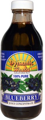 Dynamic Health Laboratories, Dynamic Health Laboratories, Pure Blueberry 100% Juice Concentrate, 8 fl oz (237 ml) ,الغذاء، القهوة الشاي والمشروبات، عصير الفواكه