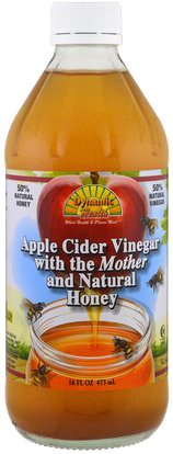 Dynamic Health Laboratories, Apple Cider Vinegar With Mother & Honey, 16 fl oz (473 ml) ,الصحة، السموم