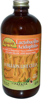 Dynamic Health Laboratories, Lactobacillus Acidophilus, Made With Papaya Puree, 16 fl oz (473 ml) ,الغذاء، القهوة الشاي والمشروبات، عصير الفواكه