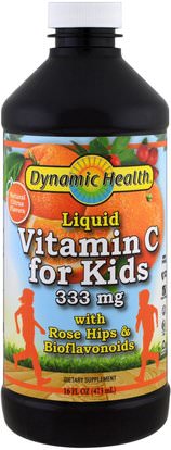 Dynamic Health Laboratories, Liquid Vitamin C for Kids, Natural Citrus, 16 fl oz (473 ml) ,صحة الأطفال، مكملات الأطفال