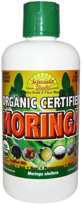 Dynamic Health Laboratories, Organic Certified Moringa, Oleifera Juice Blend, 33.8 fl oz (1 L) ,الغذاء، القهوة الشاي والمشروبات، عصير الفواكه