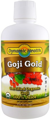 Dynamic Health Laboratories, Organic, Goji Gold, 32 fl oz (946 ml) ,الغذاء، القهوة الشاي والمشروبات، عصير الفواكه