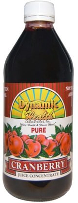 Dynamic Health Laboratories, Pure Cranberry Juice Concentrate, 16 fl oz (473 ml) ,الغذاء، القهوة الشاي والمشروبات، عصير الفواكه