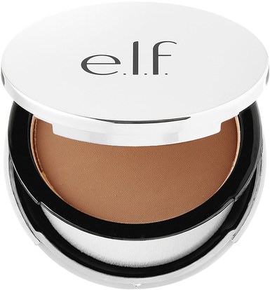 E.L.F. Cosmetics, Beautifully Bare, Sheer Tint Finishing Powder, Dark/Deep, 0.33 oz (9.4 g) ,حمام، الجمال، ماكياج