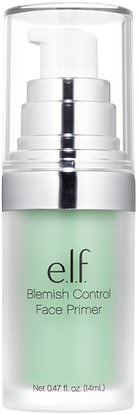 E.L.F. Cosmetics, Blemish Control Face Primer, Clear, 0.47 fl oz (14 ml) ,حمام، الجمال، ماكياج، وجه الاشعال
