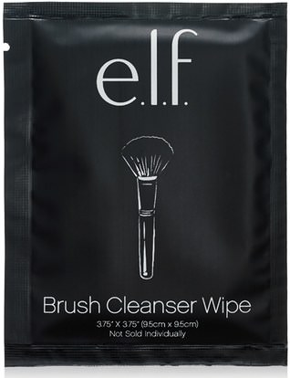 E.L.F. Cosmetics, Brush Cleanser Wipes, 10 Wipes ,حمام، الجمال