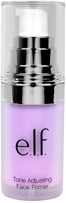 E.L.F. Cosmetics, Tone Adjusting Face Primer, Brightening Lavender, 0.47 fl oz (14 ml) ,وجه