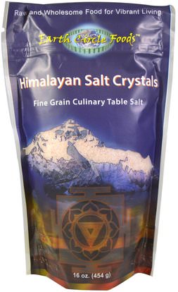 Earth Circle Organics, Himalayan Salt Crystals, 1 lb (454 g) ,الطعام والتوابل والتوابل والملح الملح الطبيعي