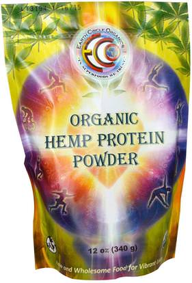 Earth Circle Organics, Organic Hemp Protein Powder, 12 oz (340 g) ,الطعام، الأطعمة النباتية، سوبرفوودس