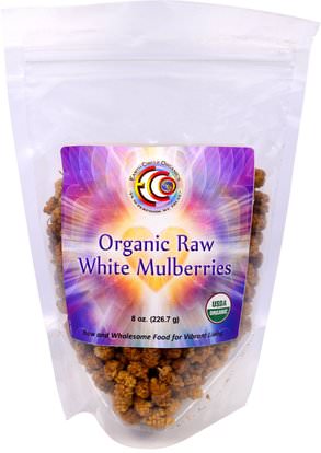 Earth Circle Organics, Organic Raw White Mulberries, 8 oz (226.7 g) ,والمكملات الغذائية، والتوت