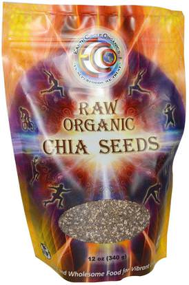 Earth Circle Organics, Raw Organic Chia Seeds, 12 oz (340 g) ,المكملات الغذائية، إيفا أوميجا 3 6 9 (إيبا دا)، بذور شيا