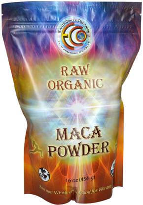 Earth Circle Organics, Raw Organic Maca Powder, 16 oz (454 g) ,المكملات الغذائية، أدابتوغين، سوبرفوودس