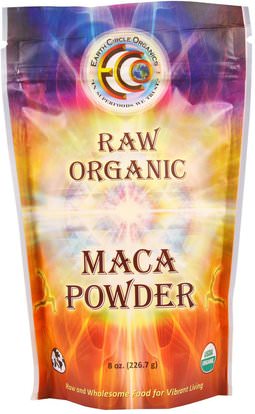 Earth Circle Organics, Raw Organic Maca Powder, 8 oz (226.7 g) ,المكملات الغذائية، أدابتوغين، سوبرفوودس