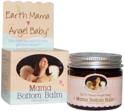 Earth Mama Angel Baby, Mama Bottom Balm, 2 fl oz (60 ml) ,بعد الولادة، الحمل