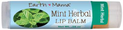 Earth Mama Angel Baby, Mint Herbal Lip Balm.15 oz (4 ml) ,بعد الولادة، الحمل