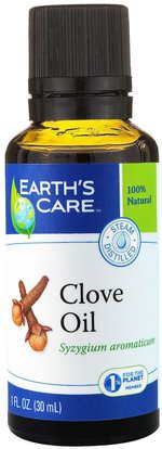 Earths Care, Clove Oil, 1 fl oz (30 ml) ,حمام، الجمال، الروائح الزيوت العطرية، زيت القرنفل
