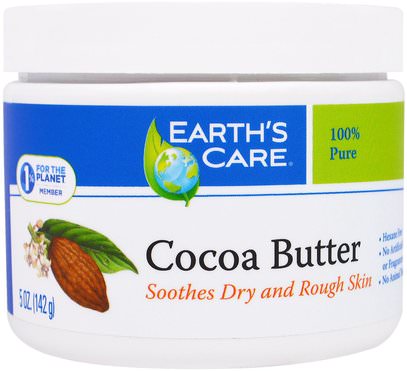 Earths Care, Cocoa Butter, 5 oz (142 g) ,والصحة، والجلد، والزبدة الجسم