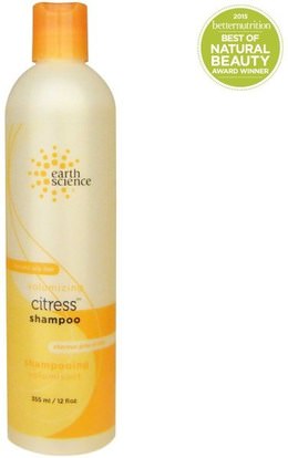 Earth Science, Citress Volumizing Shampoo, 12 fl oz (355 ml) ,حمام، الجمال، الشامبو، الشعر، فروة الرأس، مكيف